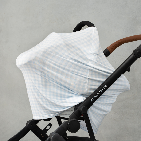 Blue Gingham Multi-Use Cover
