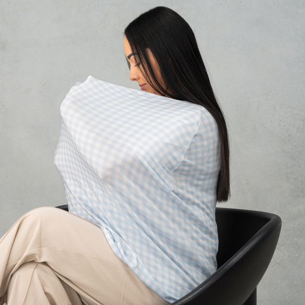 Blue Gingham Multi-Use Cover